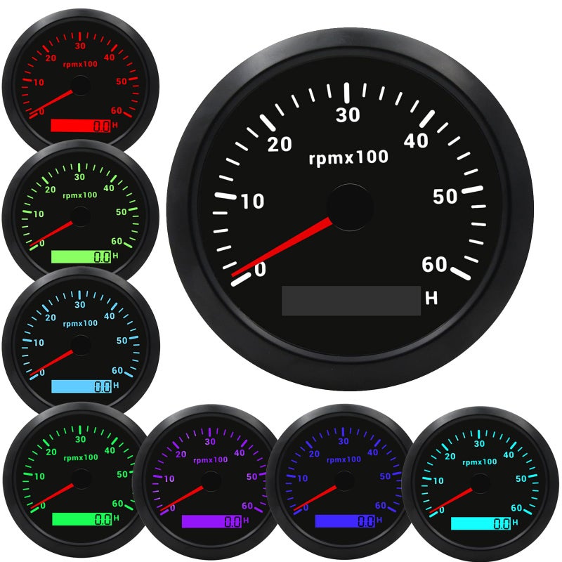 عداد دورات المحرك البحري Geloo 85MM RPM 6000RPM