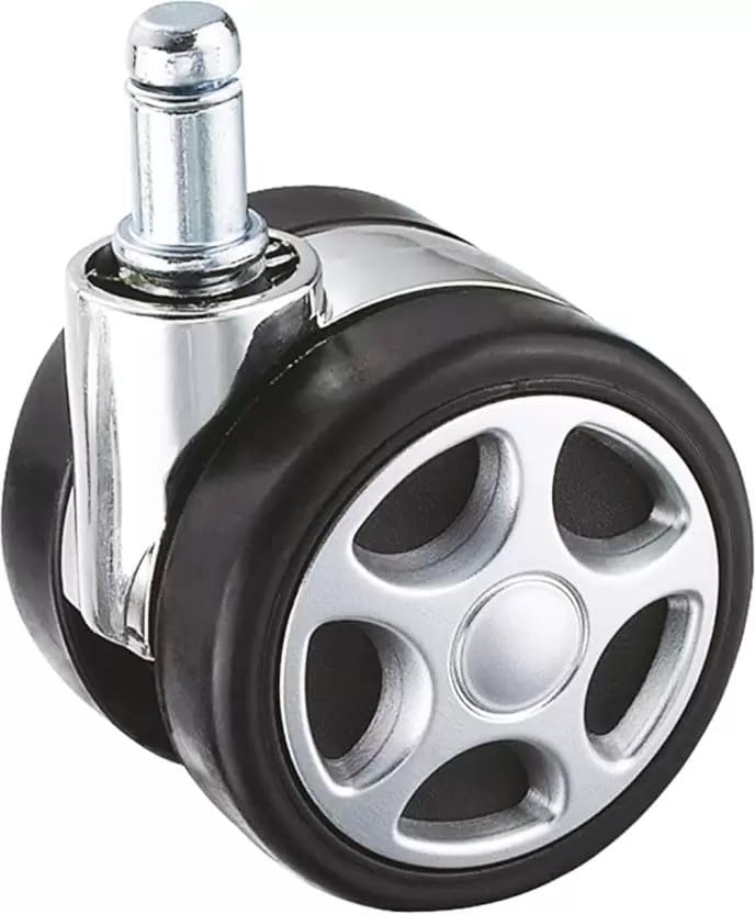 NGFC - SITTING ENVIRONMENT SOLUTIONS NGFC Heavy Duty Alloy PIN Twin Caster Wheels for Revolving Chairs Compatible with all Office and Swivel Furniture Pack of 1 - Image 1