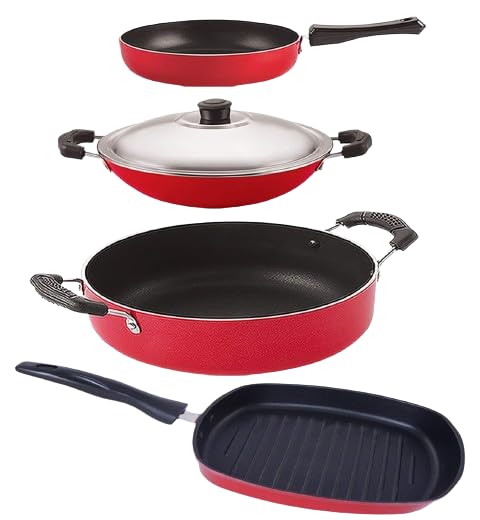 Nirlon Nirlon Non Stick cookware Set of 4 Pieces Combo for Wedding Gift FP12_AC_GP245_CS24  - Image 1
