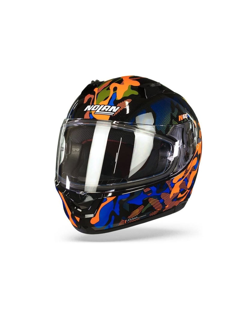 Nolan خوذة دراجة نارية كاملة الوجه نولان N60-6 فوكستروت 34 سوداء/زرقاء/برتقالي - Image 1