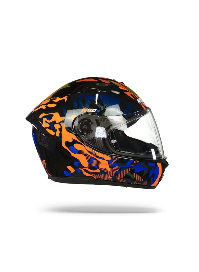 Nolan خوذة دراجة نارية كاملة الوجه نولان N60-6 فوكستروت 34 سوداء/زرقاء/برتقالي - Image 4