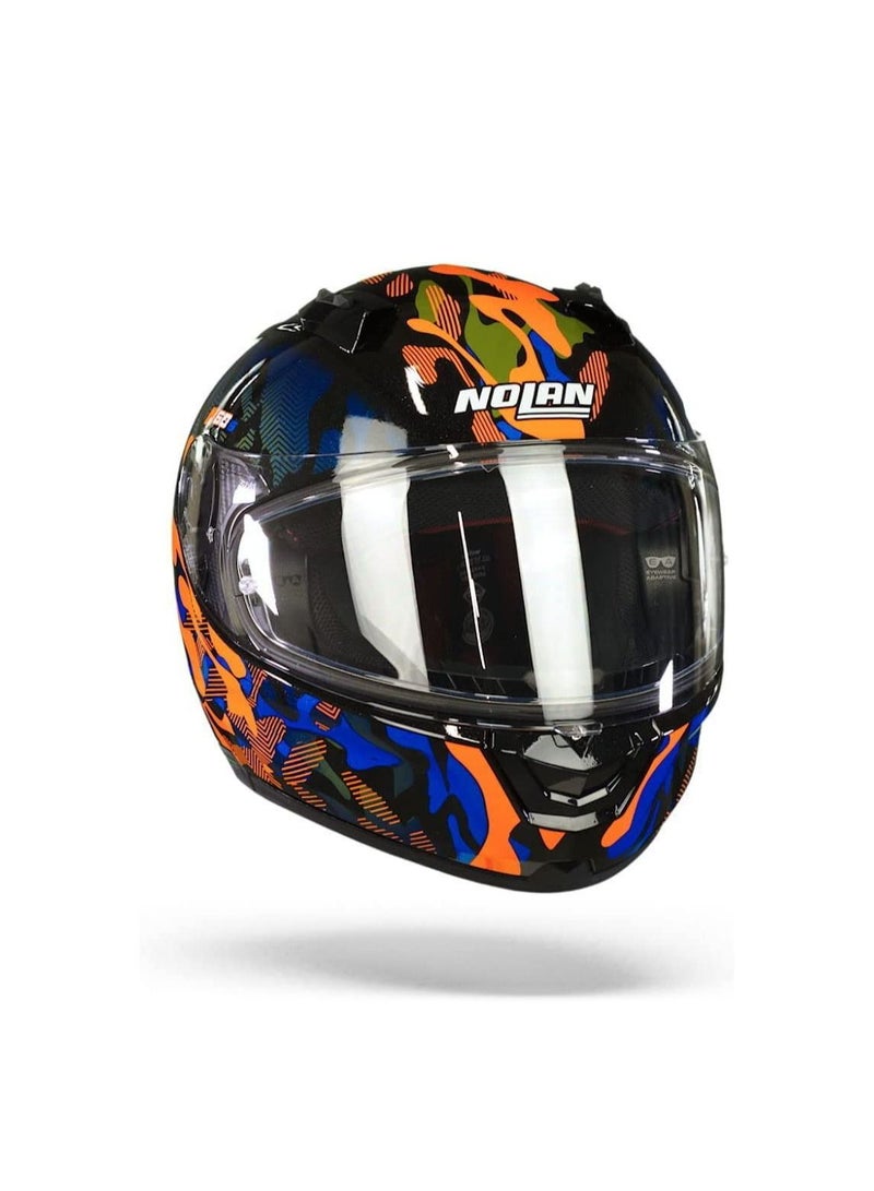 Nolan خوذة دراجة نارية كاملة الوجه نولان N60-6 فوكستروت 34 سوداء/زرقاء/برتقالي - Image 2