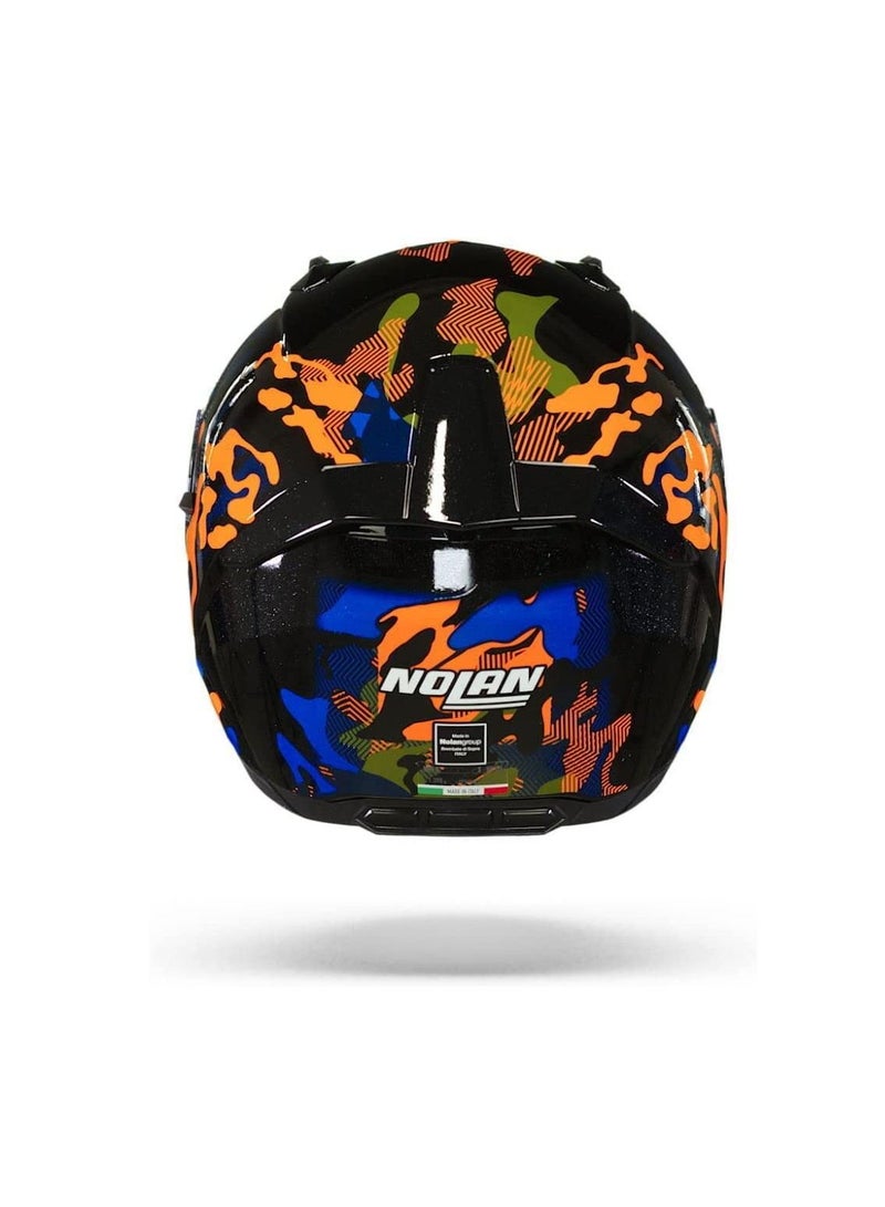 Nolan خوذة دراجة نارية كاملة الوجه نولان N60-6 فوكستروت 34 سوداء/زرقاء/برتقالي - Image 3