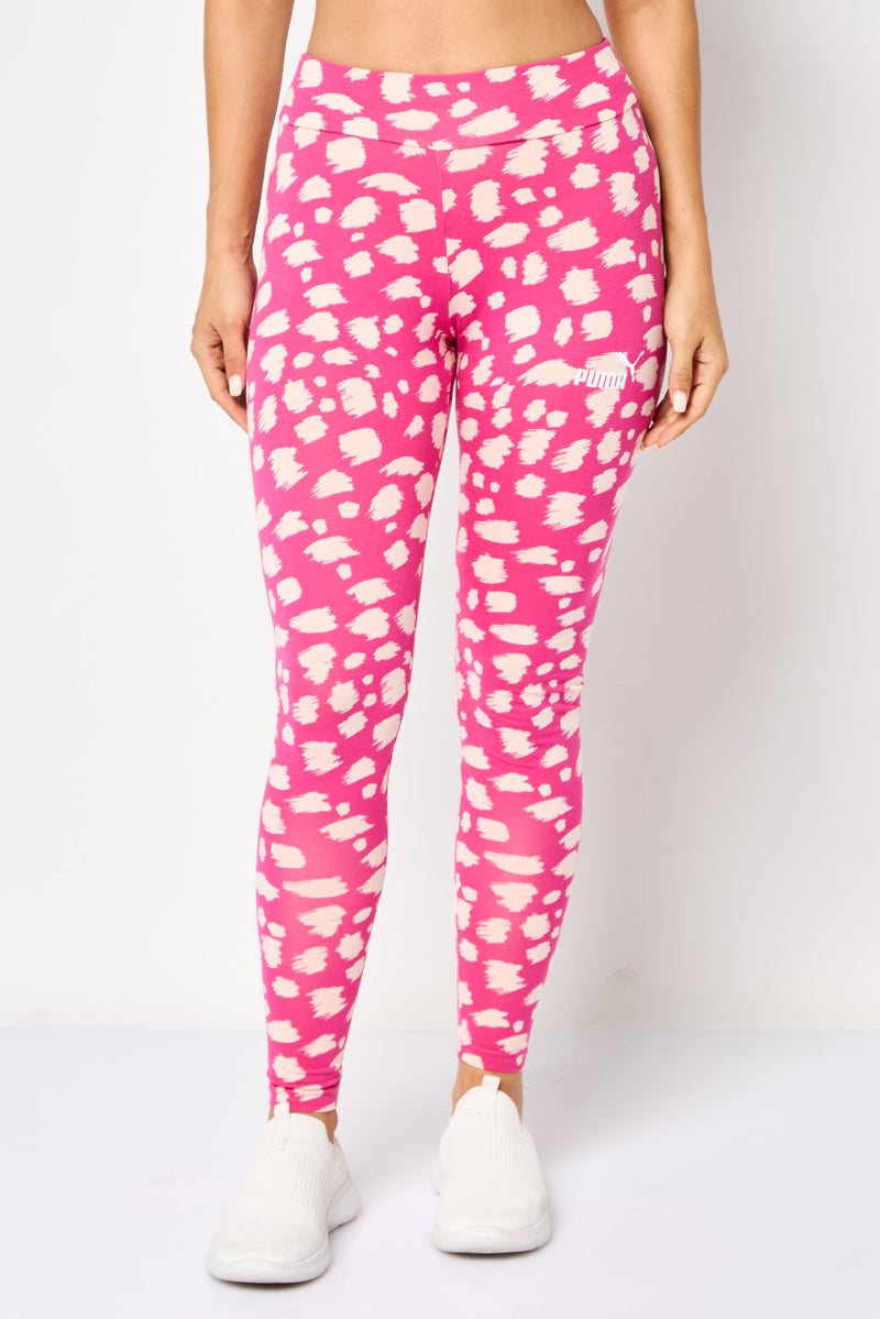 PUMA Women Sportswear Fit Animal Print Training Leggings, Multicolor - Image 1