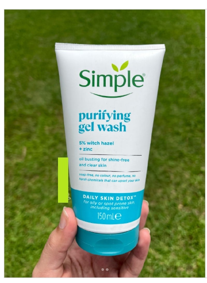 Simple Daily Skin Detox Purifying Facial Wash, 150ml