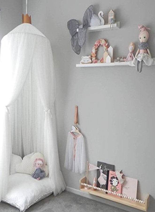 Pinkrin Bed Canopy for Girls - Soft, Washable and Easy to Install, Crib Canopy for Girls' Room with Star Decor, Princess Bed Canopy for Crib,Bed,Reading Nook, Snow White - Image 2