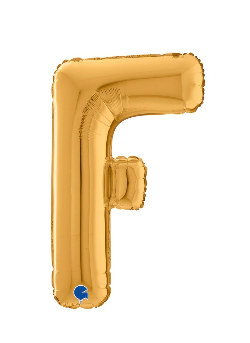 GRABO 26" Foil Balloon Letter F Gold  - Image 1