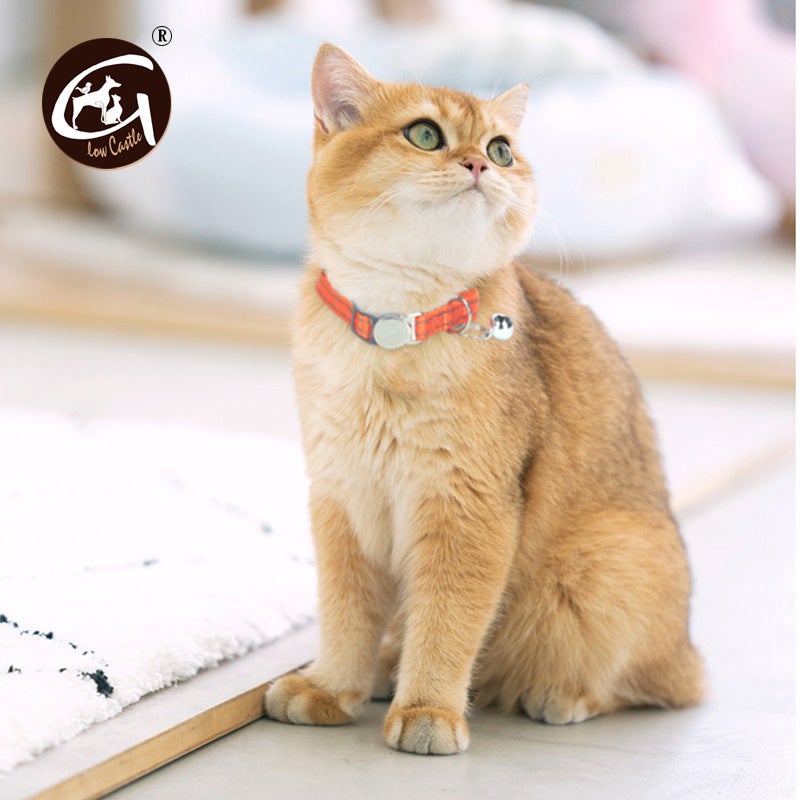 New Style Break Free Original Metal Buckle Nylon Reflective Cat Collar Engraving Collar Anti-Lost Cat Collar - Image 4