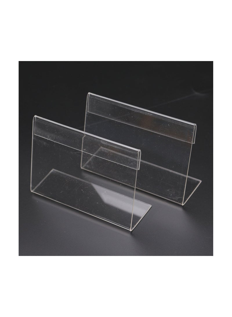 GGOOT 20Pcs 9cmx6cm Acrylic Sign Display Label Price Name Card Tag Holder Stands  - Image 2