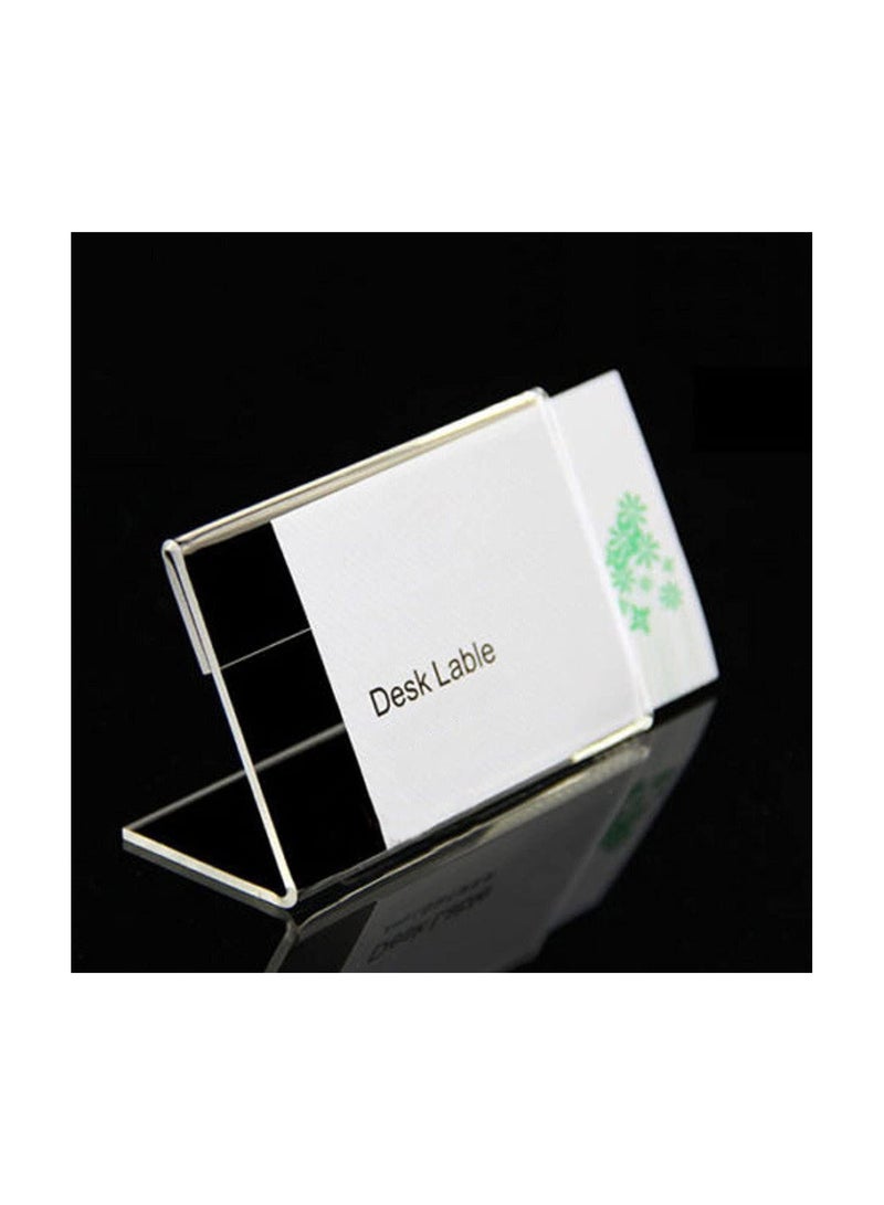 GGOOT 20Pcs 9cmx6cm Acrylic Sign Display Label Price Name Card Tag Holder Stands  - Image 1