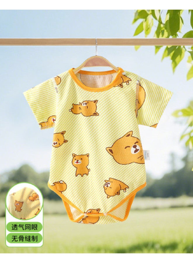 Bornbay class A Cotton Baby Bodysuit Thin Summer Short Sleeve Infant Romper Boys' Onesie - Image 1