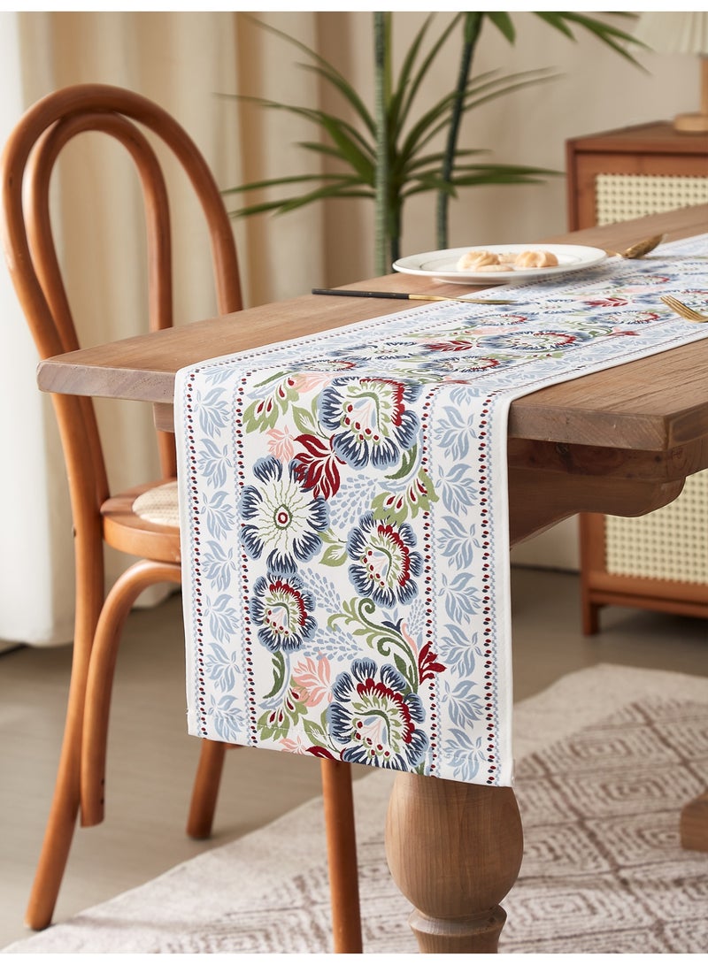HomeNoor Vintage Bohemian Floral Printed Table Runner, Decorative Table Scarf for Dining Table Home Decor, 30×180cm - Image 5
