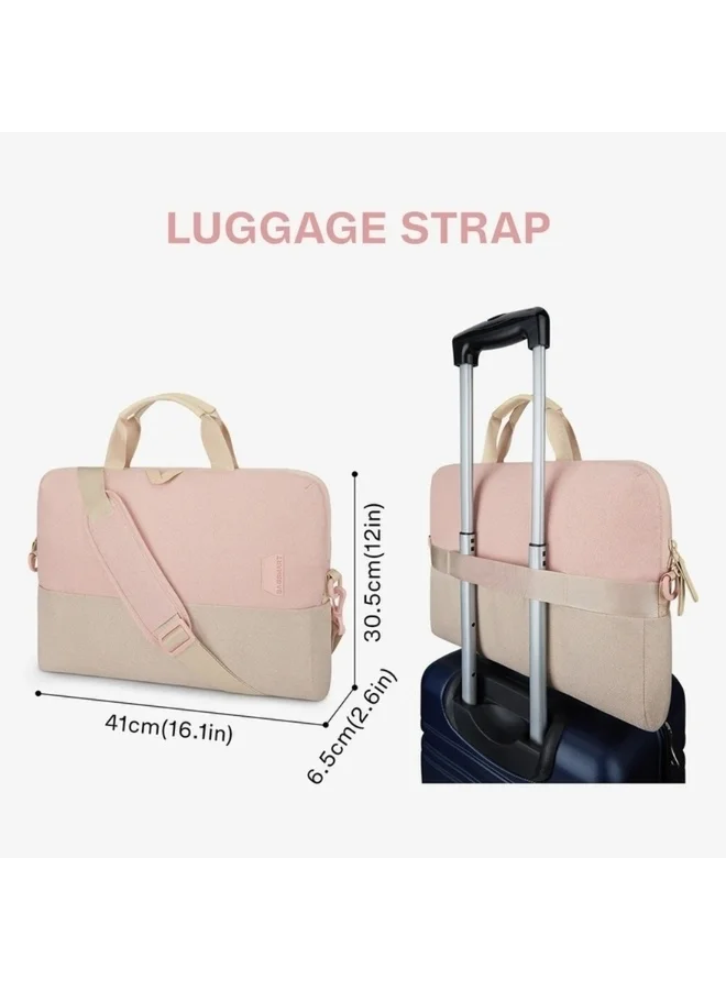 BAGSMART BAGSMART Light Pink 15.6 Inch Laptop Case Slim Computer Bag
