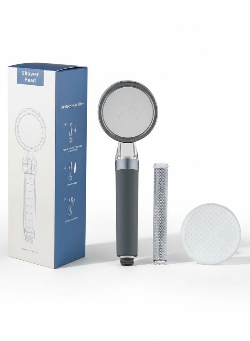 Lifenpure™ High-Pressure Modern ABS Rainfall Massage Shower Head with ACF Carbo Fibre filter LPS011 - Image 1