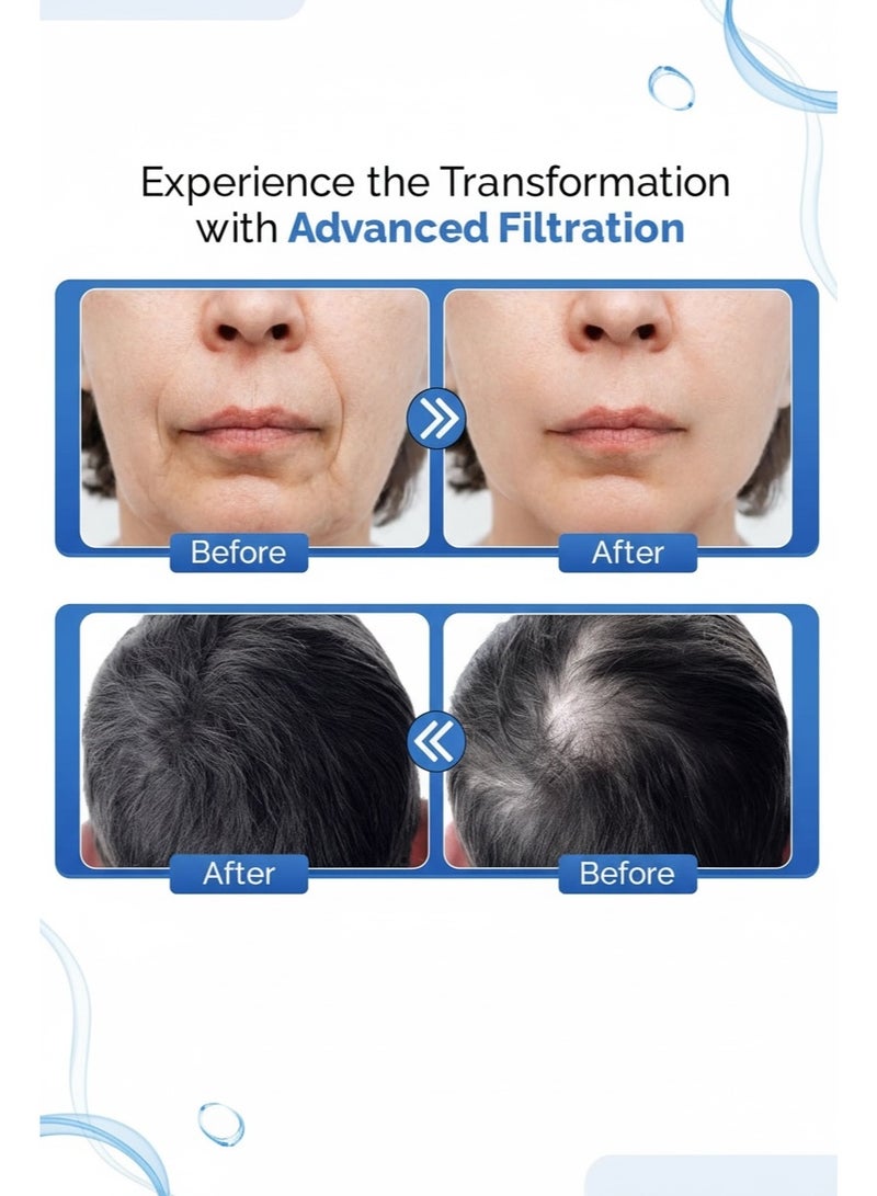 Lifenpure™ High-Pressure Modern ABS Rainfall Massage Shower Head with ACF Carbo Fibre filter LPS011 - Image 3