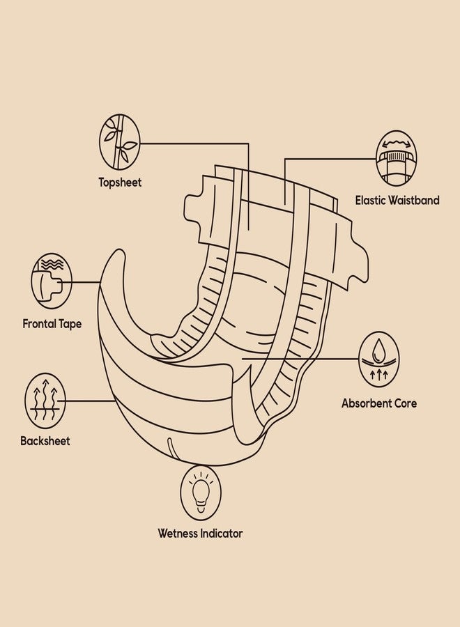 Eco boom حفاضات إيكو بوم مقاس 1، حفاضات من فسكوز البامبو، مستدامة، تعبئة ورقية - Image 4