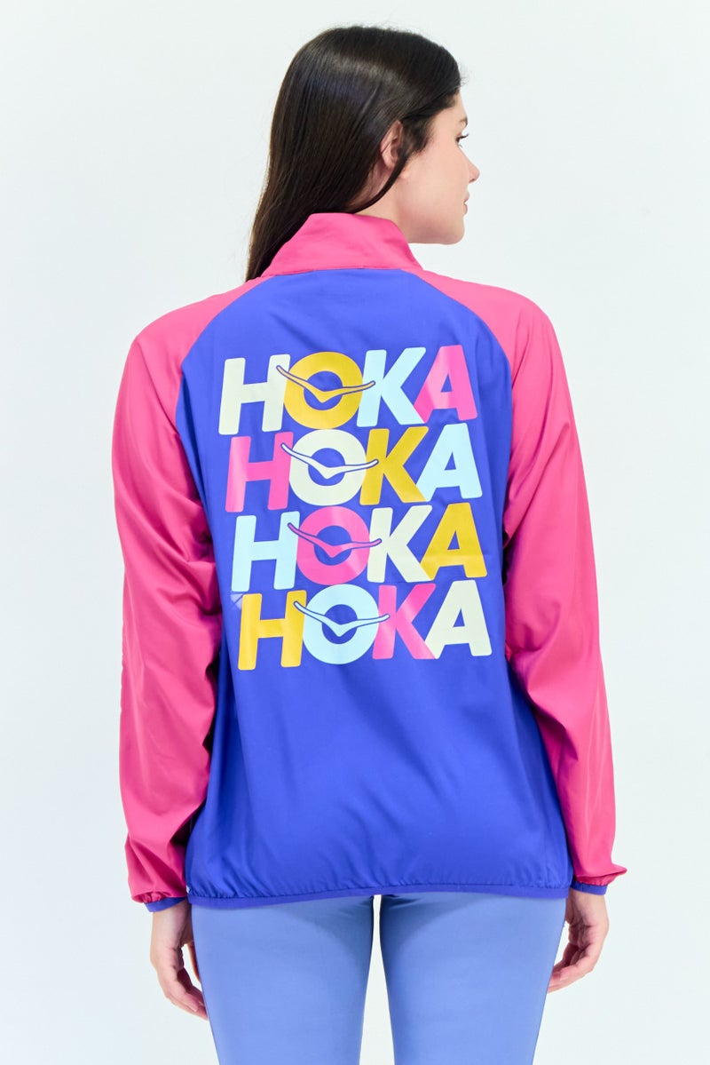 Hoka Women Sportswear Fit Long Sleeves Running Jacket, Multicolor  - Image 3