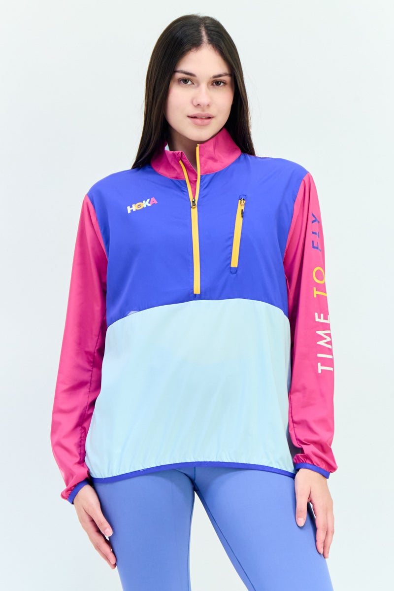 Hoka Women Sportswear Fit Long Sleeves Running Jacket, Multicolor  - Image 1