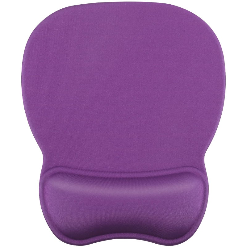 MROCO Ergonomic Mouse Pad with Gel Wrist Rest, Smooth Wrist Support Surface, Non-Slip PU Base for Pain Relief, Comfortable Mousepad for Computer, Laptop, Office & Home, 9.4 x 8.1 in, Violet Purple - Image 1