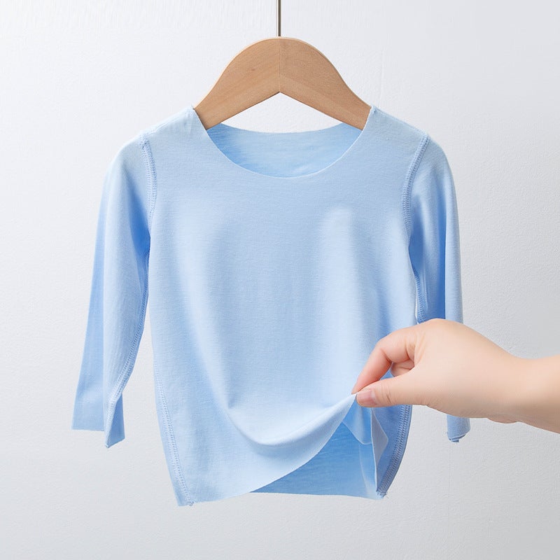 Children'S Base Layer T-Shirt For Toddlers And Older Children, Class A Modal Seamless Thin Long-Sleeve Top For Boys And Girls - Image 1