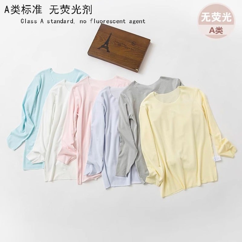 Children'S Base Layer T-Shirt For Toddlers And Older Children, Class A Modal Seamless Thin Long-Sleeve Top For Boys And Girls - Image 2