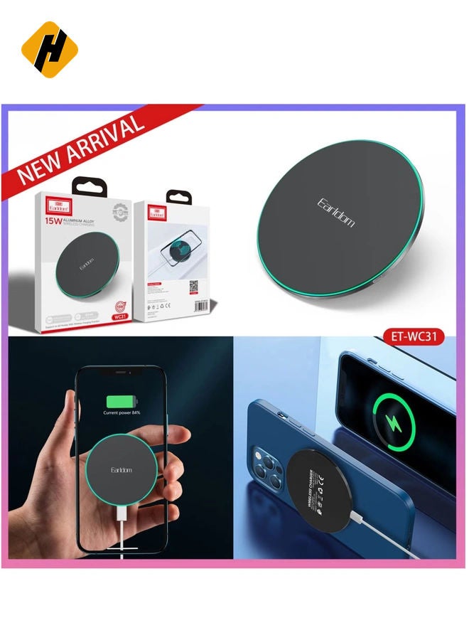 HuHa ET-WC31 15W Wireless Charging Pad - Fast, Efficient, and Compact Wireless Charger - Image 3