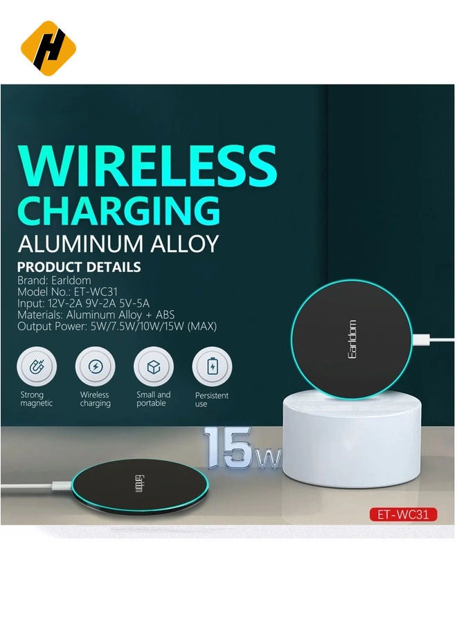 HuHa ET-WC31 15W Wireless Charging Pad - Fast, Efficient, and Compact Wireless Charger - Image 4