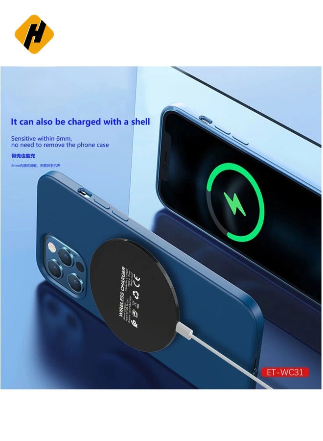 HuHa ET-WC31 15W Wireless Charging Pad - Fast, Efficient, and Compact Wireless Charger - Image 5