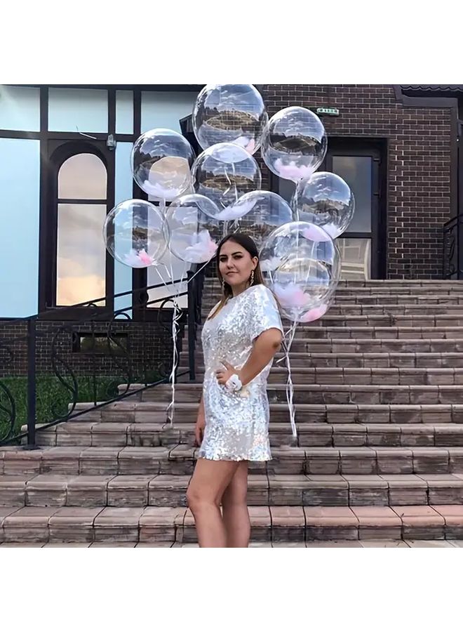 24 Inch 10Pcs Transparent Bobo Balloons For Wedding Birthday Party Decorations - Image 3