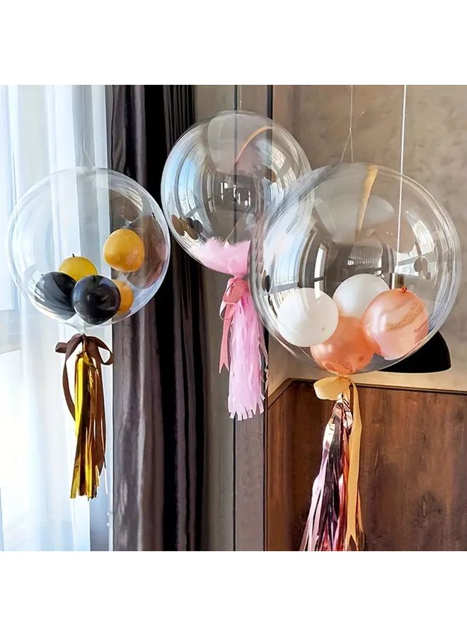 24 Inch 10Pcs Transparent Bobo Balloons For Wedding Birthday Party Decorations - Image 5
