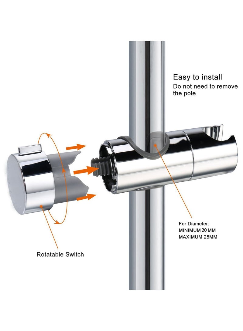 360 degree rotation: The bracket supports 360 degree rotation, so you can freely adjust the angle as needed. At the same time, you can adjust the diameter of the riser to make your shower more convenient.  - Image 4