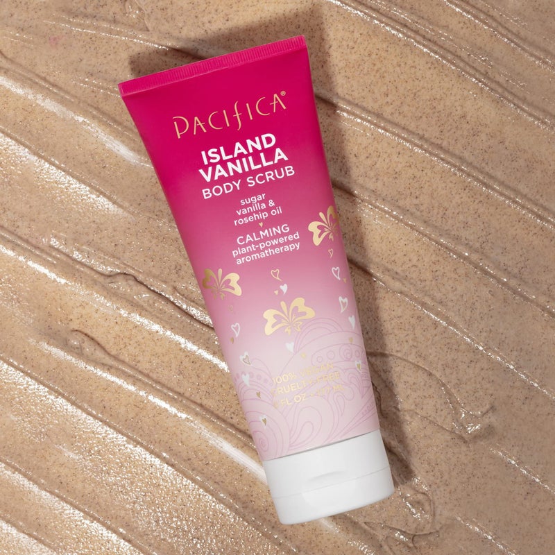 Pacifica Body Scrub - Sugar Island Vanilla Full Body Wash â€“ Exfoliating & Moisturizing w/ Rosehip Oil - Coconut & Vanilla Scented - Clean Beauty Vegan & Cruelty-Free Dermatologist Tested - Image 1