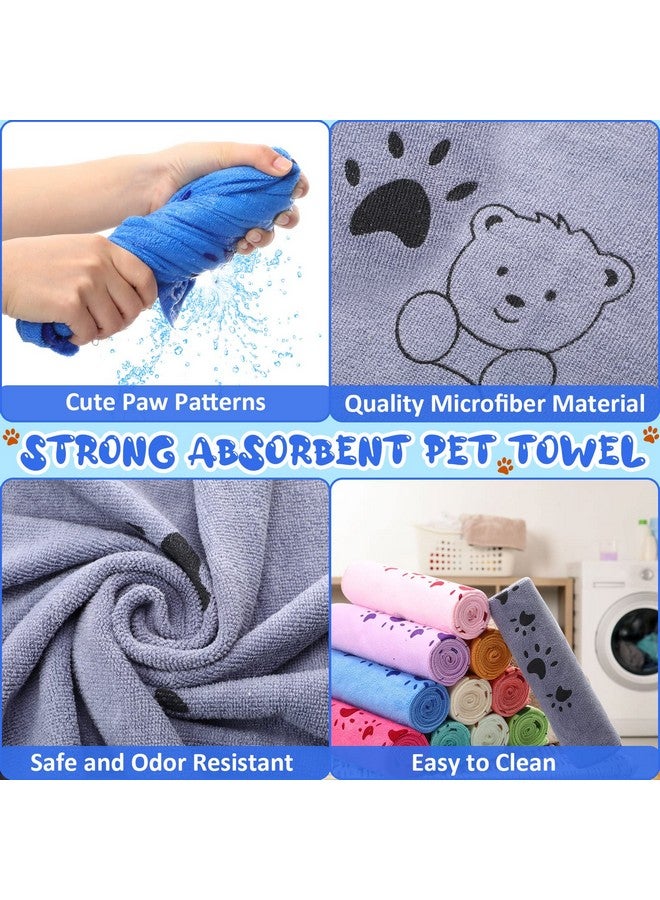 Moukeren 12 Pcs Dog Drying Towel Bulk 20'' x 39'' Microfiber Dog Bath Grooming Towels Absorbent Soft Quick Drying Cat Bathing Supplies for Small Medium Puppy Cat - Image 4
