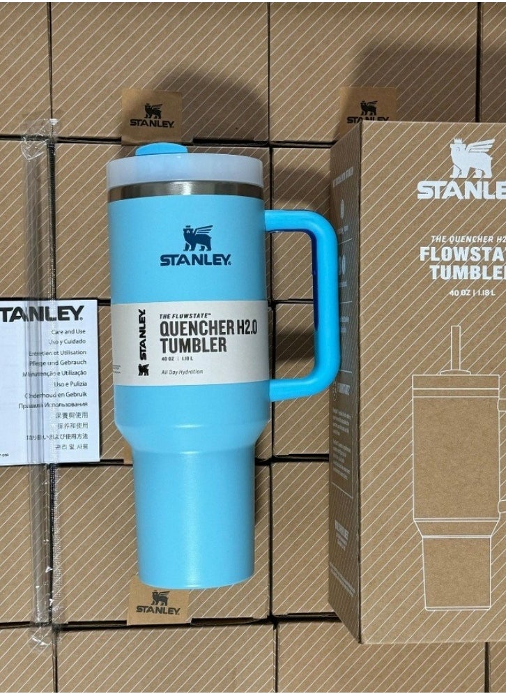Stanley - Stanley Quencher H2.0 FlowState Stainless Steel Vacuum Insulated Tumbler with Lid and Straw for Water, Iced Tea or Coffee, Smoothie and More, 40 oz, - Image 1