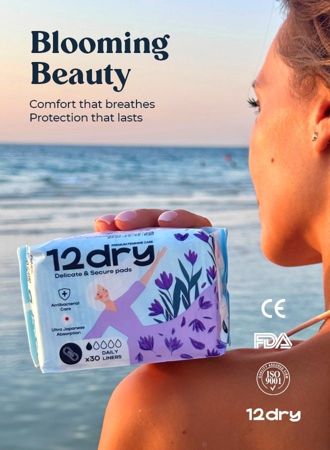 12dry Ultra-Thin Sanitary Pads,16 Count (185mm, Start & End of Period) – Super Absorbent, Leak-Proof, Odor & Bacteria Protection, Soft & Breathable with AirCool Technology, FDA & FSC Certified - Image 4