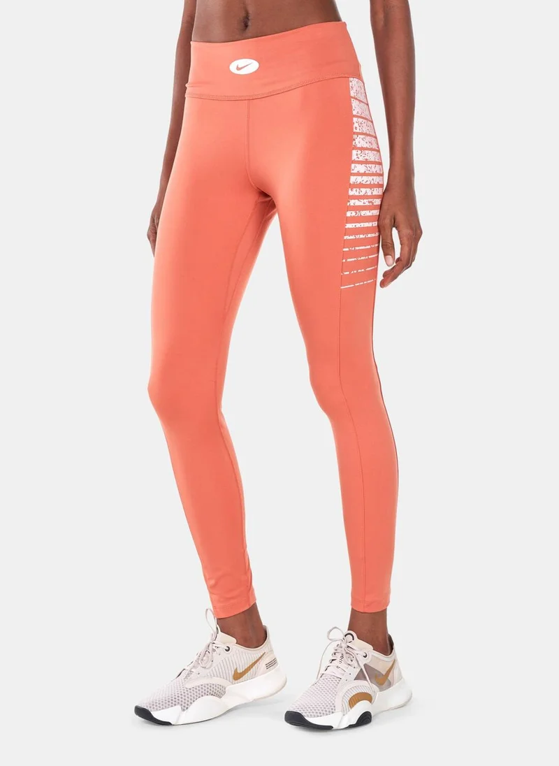 Nike Women's One Dri-FIT MR IC Colourblocked Leggings