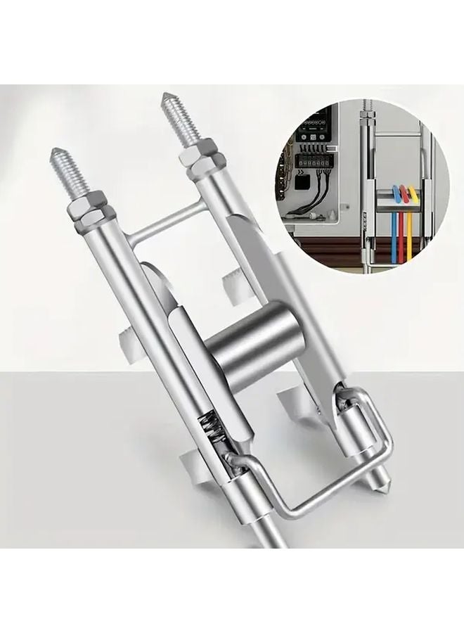 Silvery Cable Management System Metal Wire Pullers Roller Tube Electrician Tool - Image 1