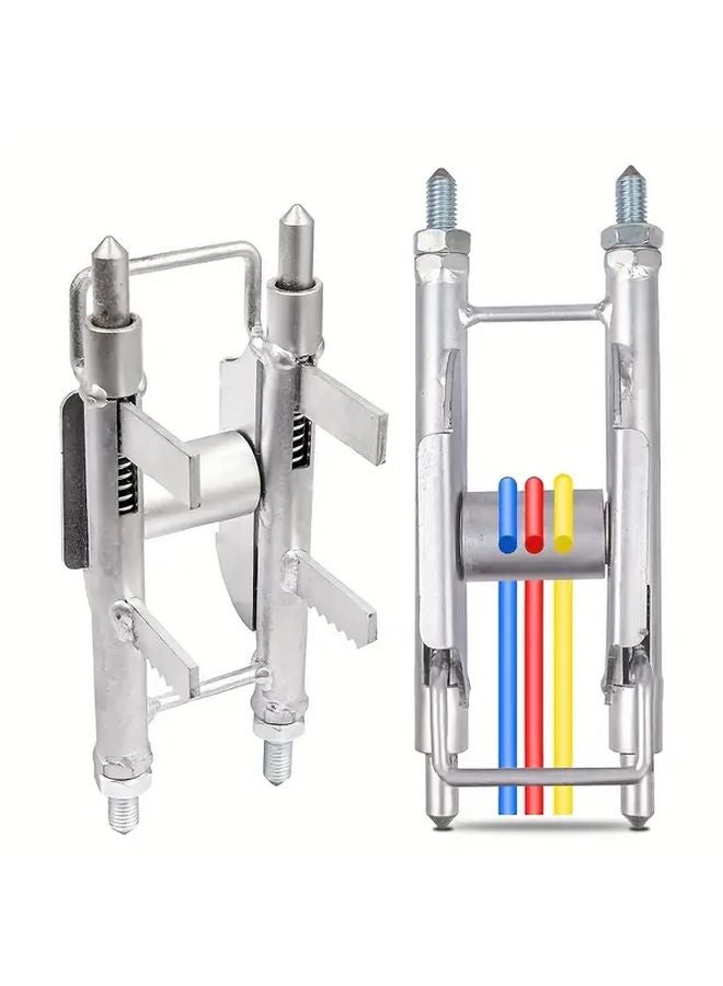 Silvery Cable Management System Metal Wire Pullers Roller Tube Electrician Tool - Image 3