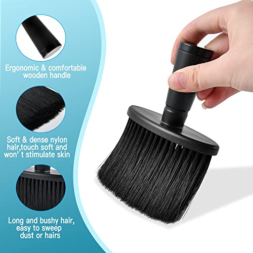 Elesunory 2 Pieces Neck Duster, Barber Brush Neck Duster, Professional Soft Barber Cleaning Brush for Hair Cutting - Image 2