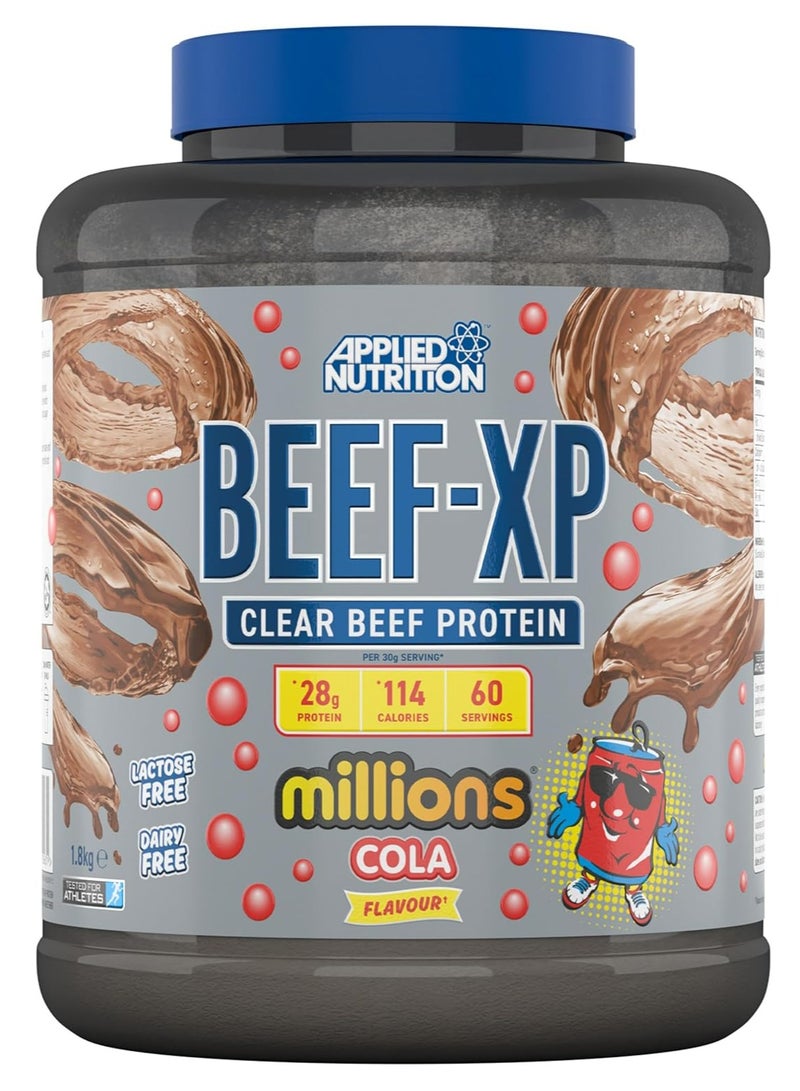 أبلايد نيوتريشن Beef Xp Clear بروتين معزول (نكهة الملايين من الكولا) 1.8 كجم - 28 جرام بروتين، خالي من اللاكتوز، خالي من منتجات الألبان - Image 1