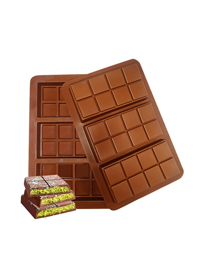 قالب الشوكولاته السيليكون كبير الحجم متعدد التجاويف 8 /12 /24 لتحضير أفضل قوالب الشوكولاته المنزلية