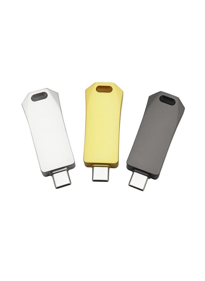 Mobile Phone Computer Dual-purpose Metal U Disk TYPE-C Interface High-speed 3.064GB Large-capacity USB Flash Drive Can Be Customized Pattern-Capacity:32GB