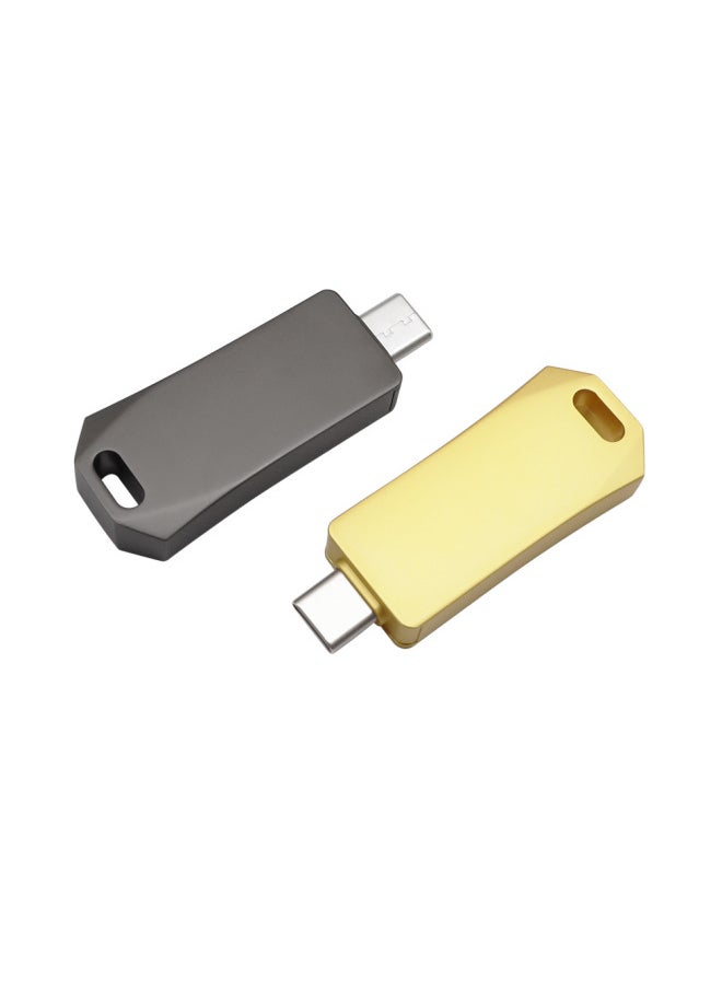 Mobile Phone Computer Dual-purpose Metal U Disk TYPE-C Interface High-speed 3.064GB Large-capacity USB Flash Drive Can Be Customized Pattern-Capacity:32GB