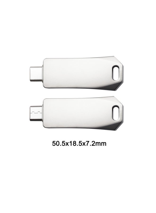 Mobile Phone Computer Dual-purpose Metal U Disk TYPE-C Interface High-speed 3.064GB Large-capacity USB Flash Drive Can Be Customized Pattern-Capacity:32GB