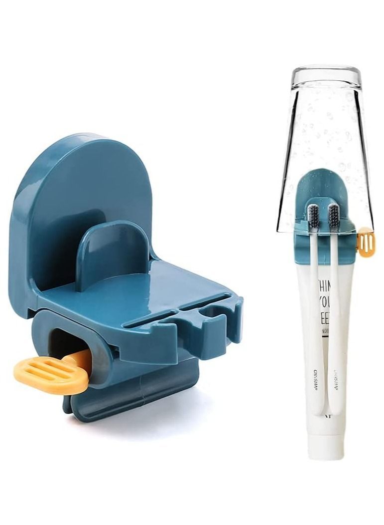 Y&D Bathroom Toothbrush Holder, 3-Piece Kids Wall Mount Small Toothpaste Squeezer, Space Saving Accessory Set & Home Restroom Dispenser - Image 2