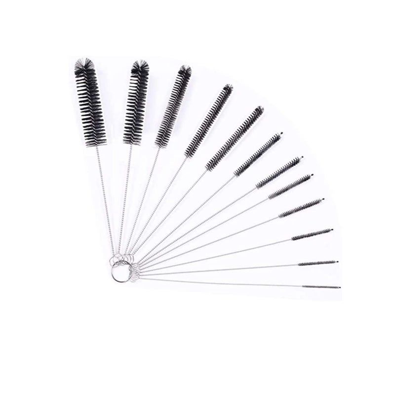 SOLARAE Kettle Spout Brush Teapot Nozzle Brush Set Bottle Tube Brush Pipe Cleaner Glasses Straw Coffee Machine Cleaning Brushes - 12 Pcs - Image 1