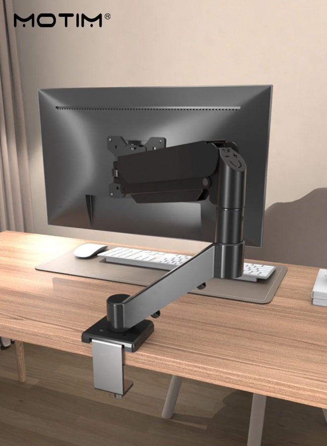 Motim Monitor Arm Mount for Desk, Full Motion Articulating Monitor Stand with Gas Spring, Height Adjustable, Monitor Desk Mount for 17 to 35 Inch LCD LED Computer Monitor, VESA 75x75 & 100x100,  (Holds up to 2-10KG) - Image 1