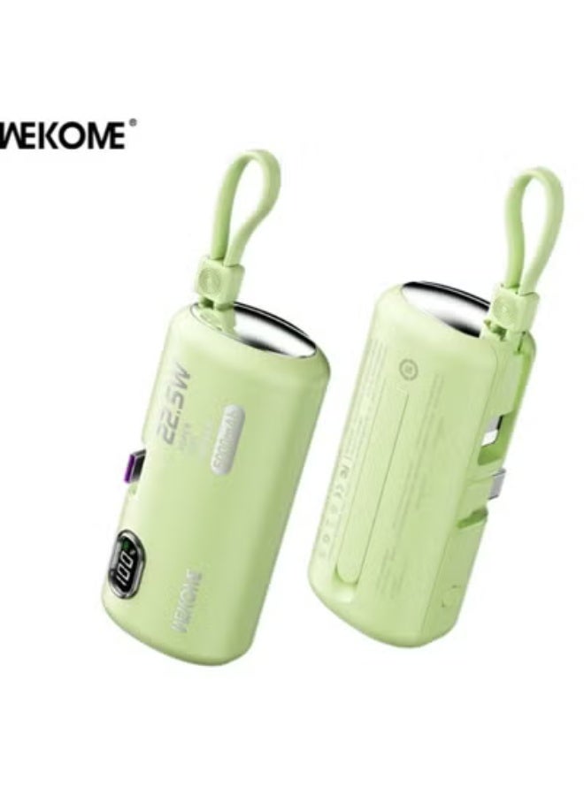 ويكومي WP-19 5000mAh 22.5W Companion Series Power Bank – Super Fast Charging Portable Charger with Type-C Input/Output | Compact Lightweight Travel Battery Pack for Smartphones & Devices – Green - Image 3