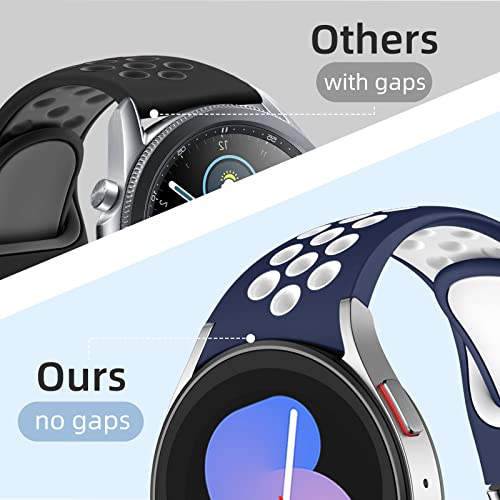 DAQIN 6 PACK No Gap Bands Only Compatible with Samsung Galaxy Watch 7/6/5/4 Band 40mm 44m/Watch 6 Classic 43mm 47mm/Galaxy Watch 5 Pro 45mm/4 Classic 42mm 46mm, 20mm Soft Silicone Sport Bands for Women Men - Image 5