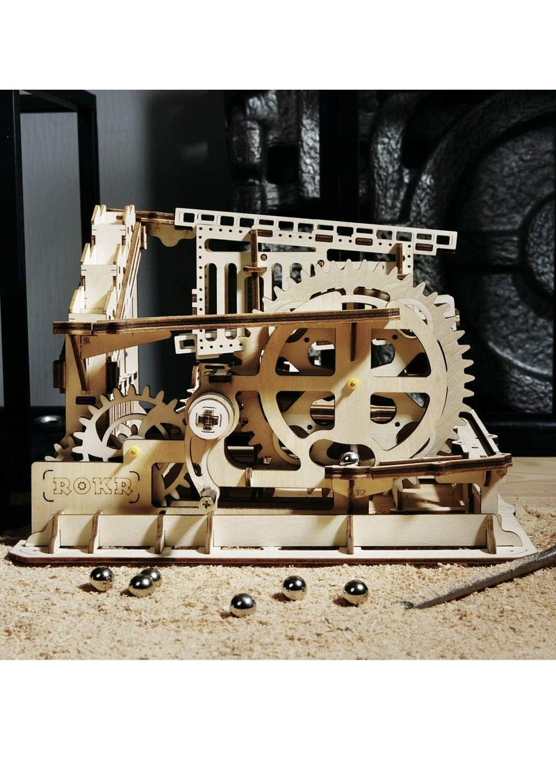 Robotime ROKR Marble Squad Trapdoors Marble Run LG502,3D Wooden Puzzles for Adults/Teens, Creative Home Decor, Unique Gift for Craft Hobby Adults/Teens - Image 5